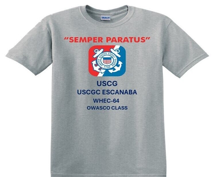 USCGC Escanaba WHEC-64 Owasco Class Officially Licensed USCG Shirts  