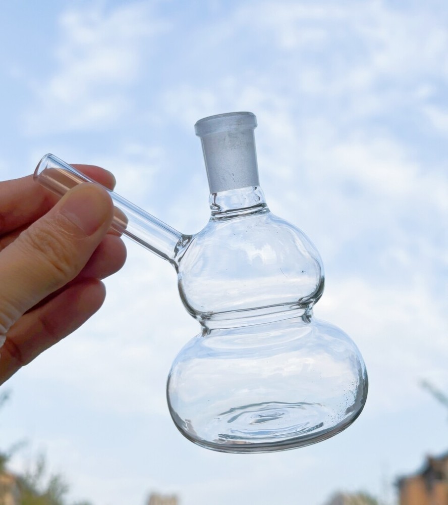 4 Inch Gourd Glass Water Pipe with Perc Bong Bubbler Hookah and 14mm Diffuser Curve Bowl