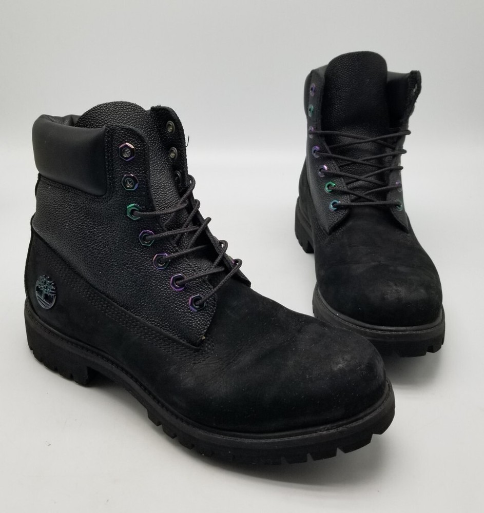 Timberland Boots Limited Naughty Black Iridescent Mens Size 9M A1|7R