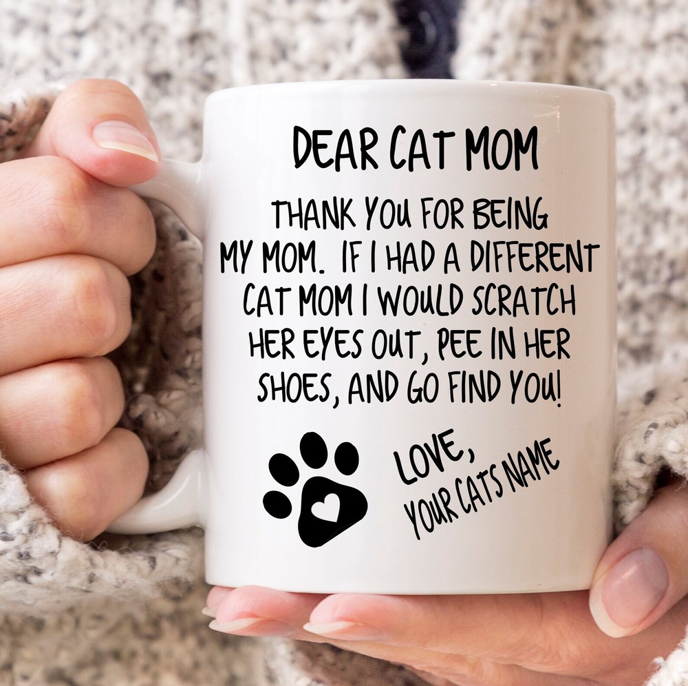 Custom Cat Mom Mug Cat Mom Gift Crazy Cat Lady Gifts For Cat Mom Cat Momma Fur M