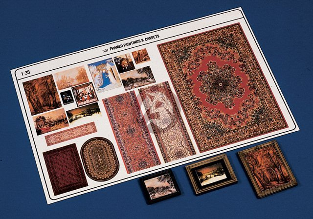 Verlinden 1/35 Resin Framed Paintings & Carpets Diorama Accessory 307