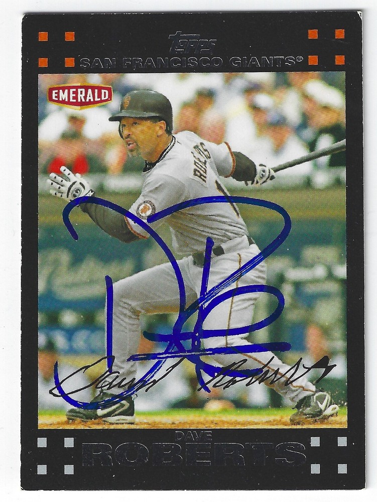 DAVE ROBERTS SAN FRANCISCO GIANTS SIGNED CARD LOS ANGELES DODGERS BOSTON RED SOX