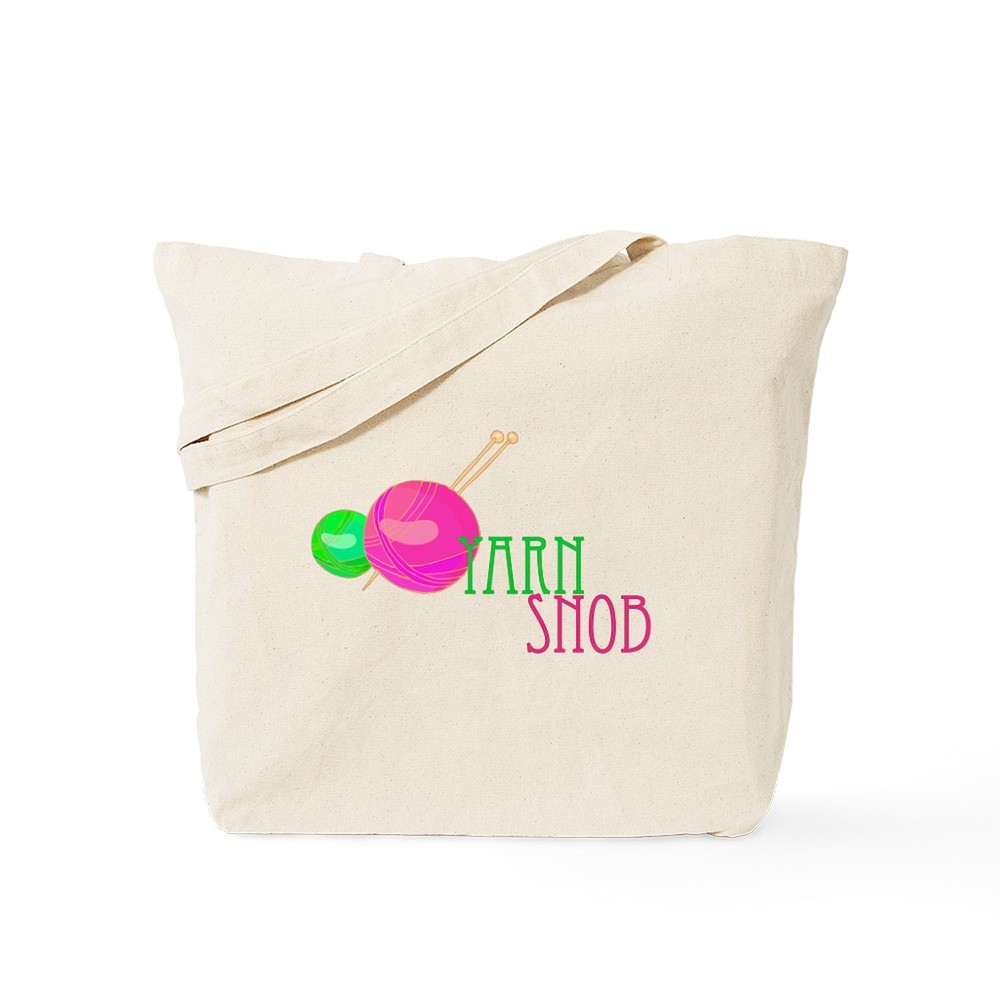 CafePress Yarn Snob Natural Canvas Tote Bag, Cloth Shopping Bag (190717271)