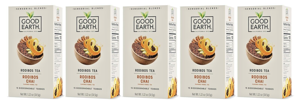 Lot 75Bag NIB Good Earth Rooibos Chai Herb Tea Sensorial Blend New Year Gif 0723-image