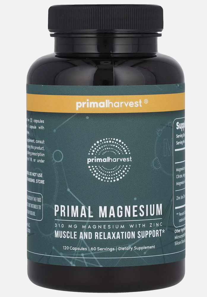Primal Magnesium, 310 mg , 120 Capsules (155 mg per Capsule)