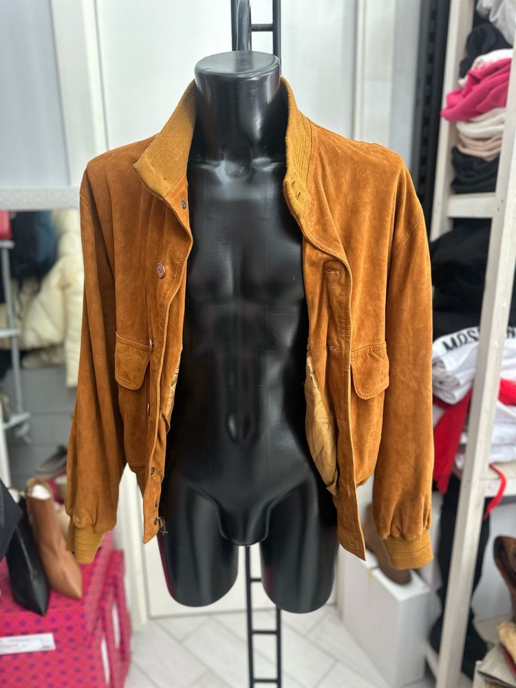 Men's Labor Brown Genuine Leather Jacket - Size 50 LLV1453