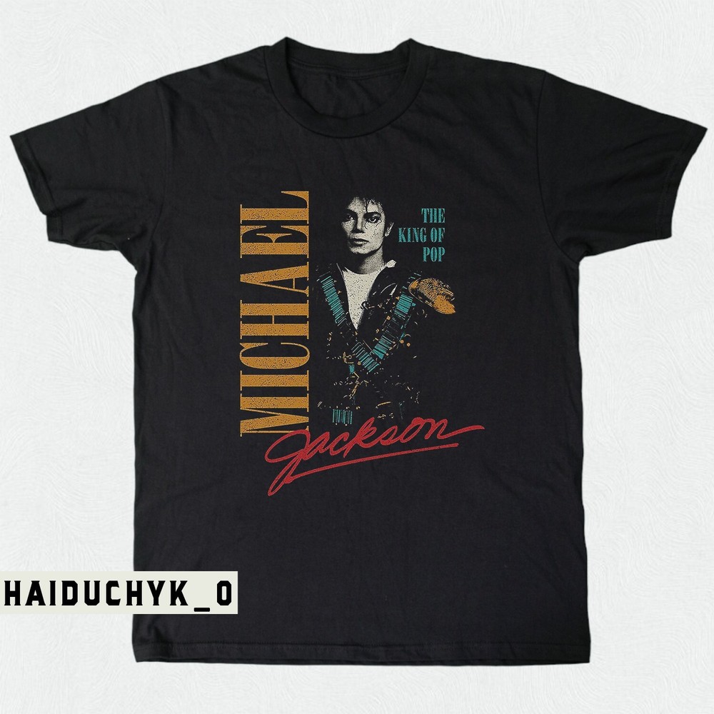Michael Jackson The King Of Pop Unisex Black T-shirt Size S-5XL
