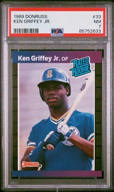 1989 Donruss Ken Griffey Jr #33 Rated Rookie RC Near Performance