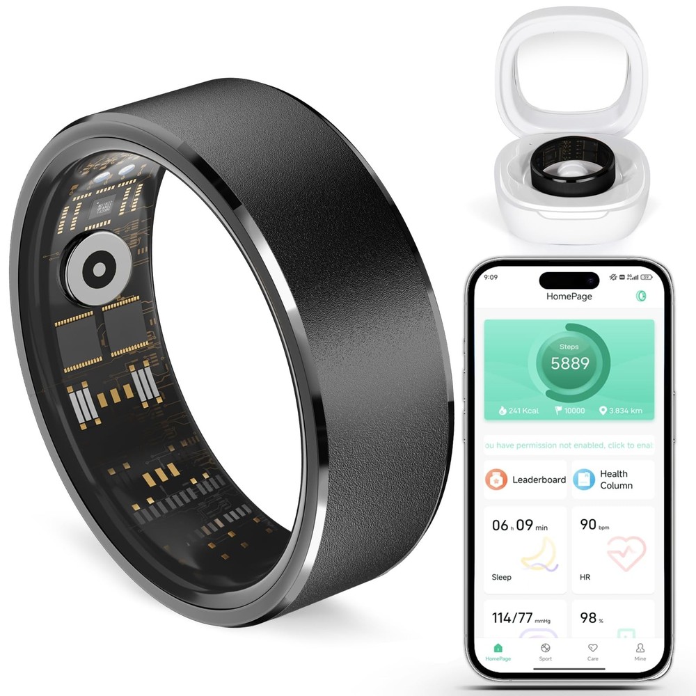 Smart Fitness Ring for Men & Women – Health & Activity Tracker with Heart Rat...