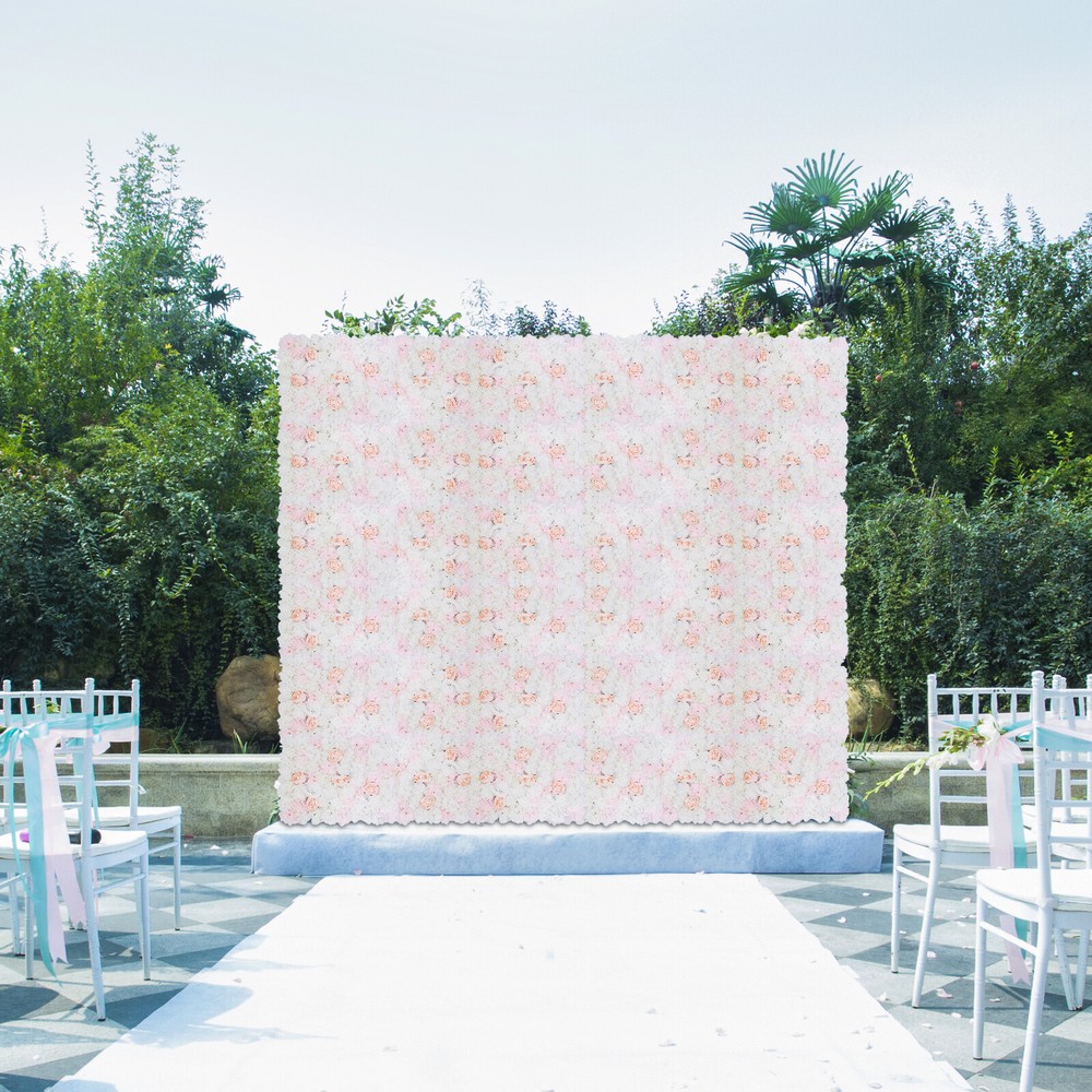 20Pcs Artificial Silk Flower Hydrangea Wall Panel Banquet Wedding Party Decor US