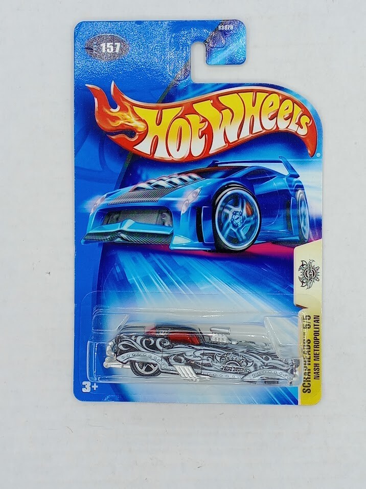 2004 Hot Wheels Scrapheads #157 Nash Metropolitan Silver Gray Base 5SP