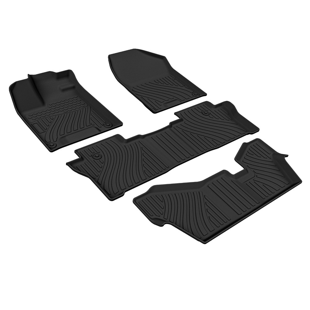 Custom-fit TPE floor mats for 2016-2022 Honda Pilot 3-row washable liners