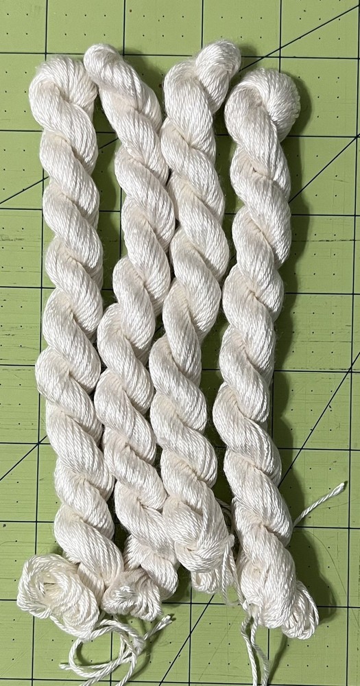 HHCo. 100% Silk Thread - Undyed - 4 skeins