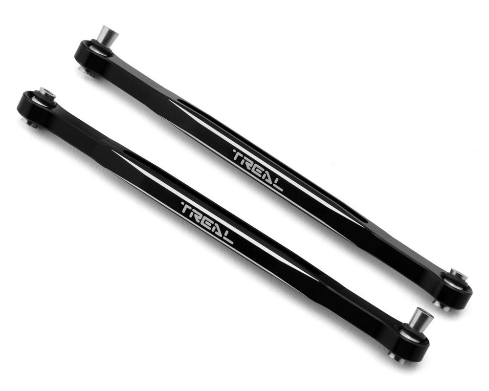 Treal Hobby 7075 Aluminum Steering Toe Link Set for Traxxas X-Maxx in Black - Durable Precision Performance Upgrade 2-Piece Kit