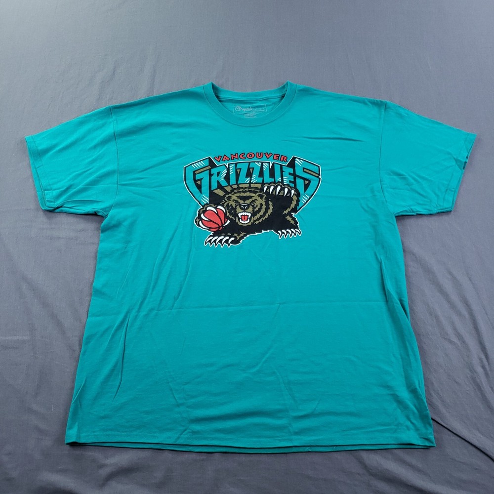 Vancouver Grizzlies Shirt Mens 2XL XXL Green NBA Basketball Short Sleeve