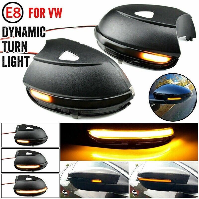 LED Side Mirror Indicator Flowing Turn Signals Light For VW Scirocco Jetta MK6