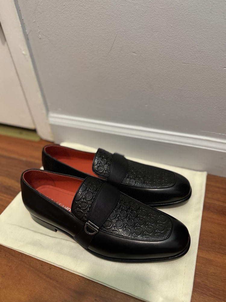 Salvatore Ferragamo Ayden Men's Penny Dress Loafer, Size 8- Black