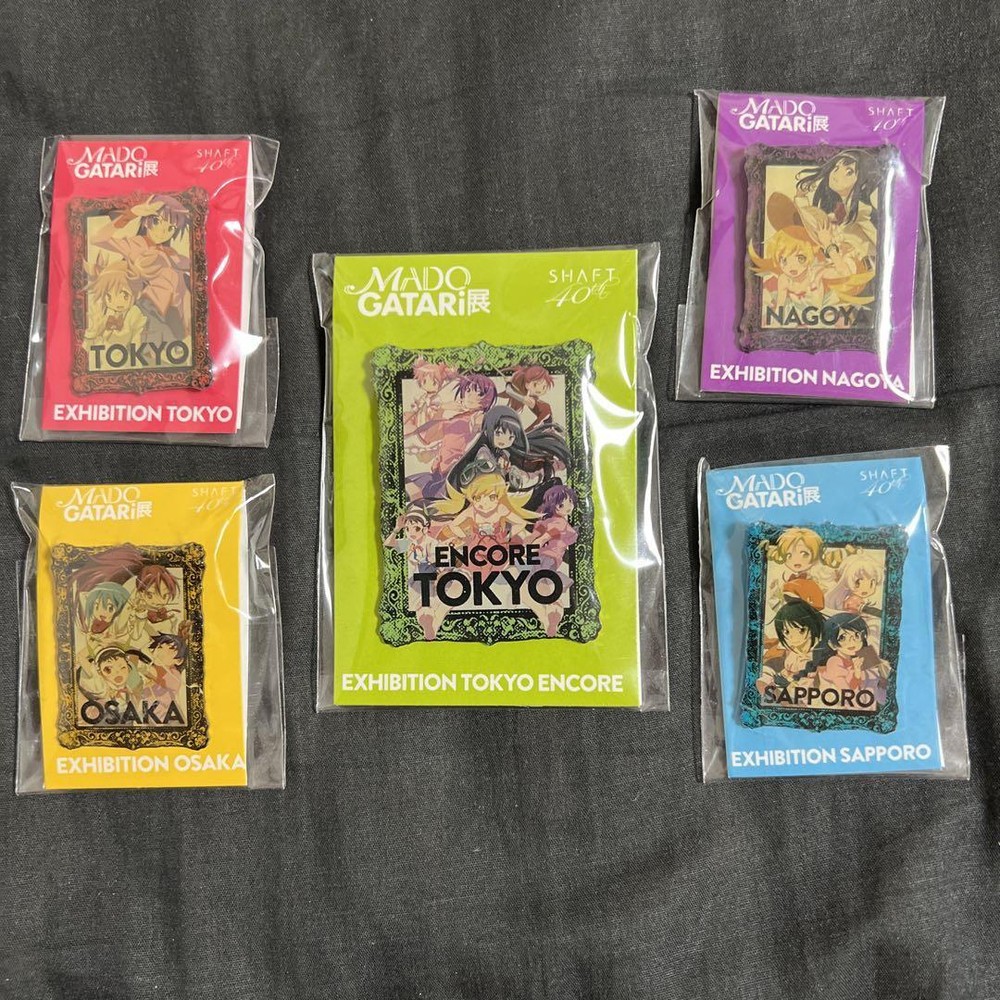 Madogatari Exhibition Venue Limited Pin Badge All 5 Complete Set