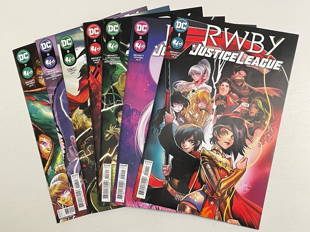 DC Comics RWBY JUSTICE LEAGUE COMPLETE SET # 1-7 Stephanie Pepper VF/NM 2021