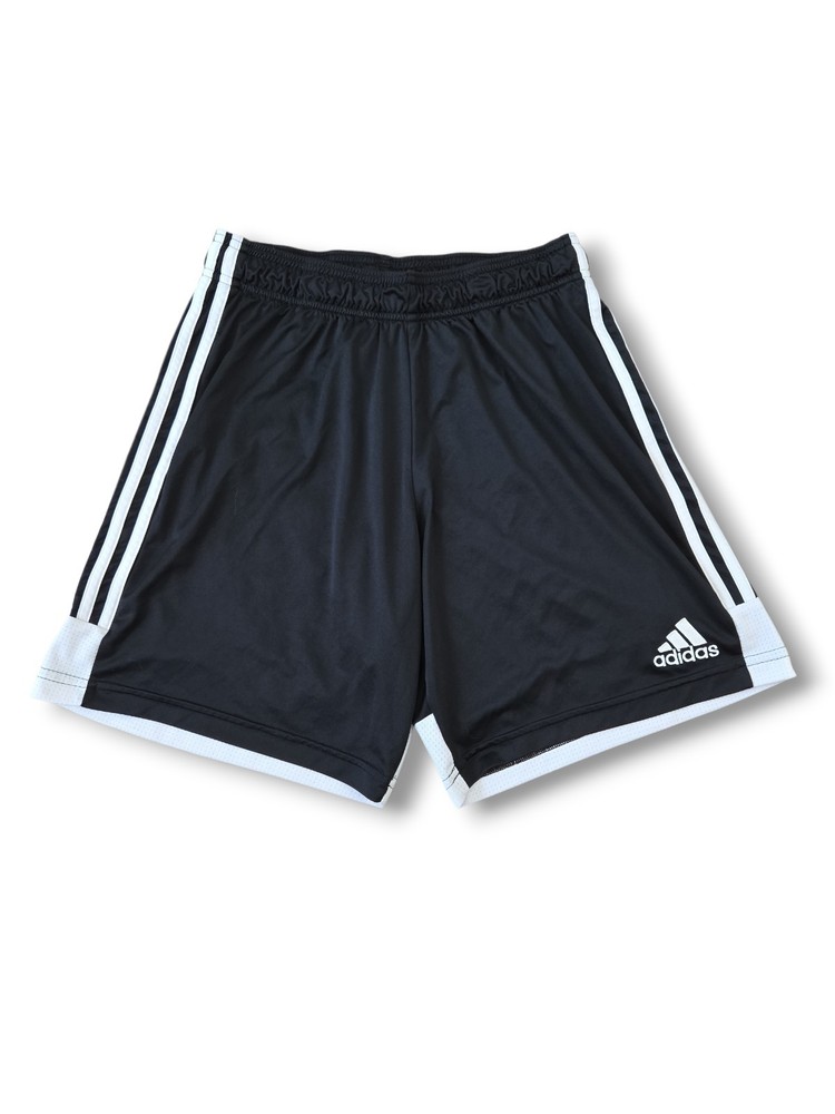 adidas Men's Athletic Shorts Black White Drawstring Elastic Waist Size M