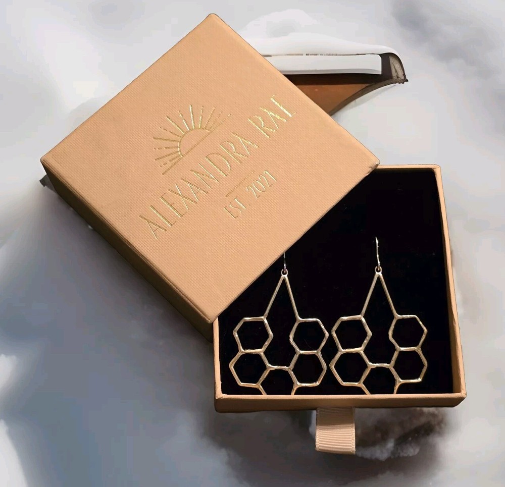 Alexandra Rae Stunning Honeycomb Design Dangle Earrings for Women