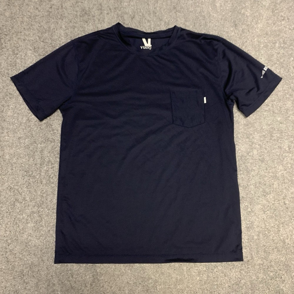 Vuori Shirt Men Large Blue Tradewind v109 Pocket Performance Stretch Athleisure