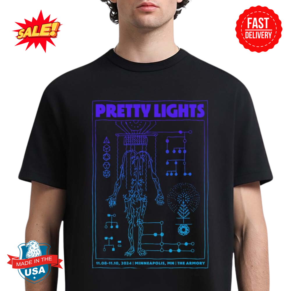 Pretty Lights Merch Tee In Minneapolis Minnesota On November 8 To 10 2024 T-Shir