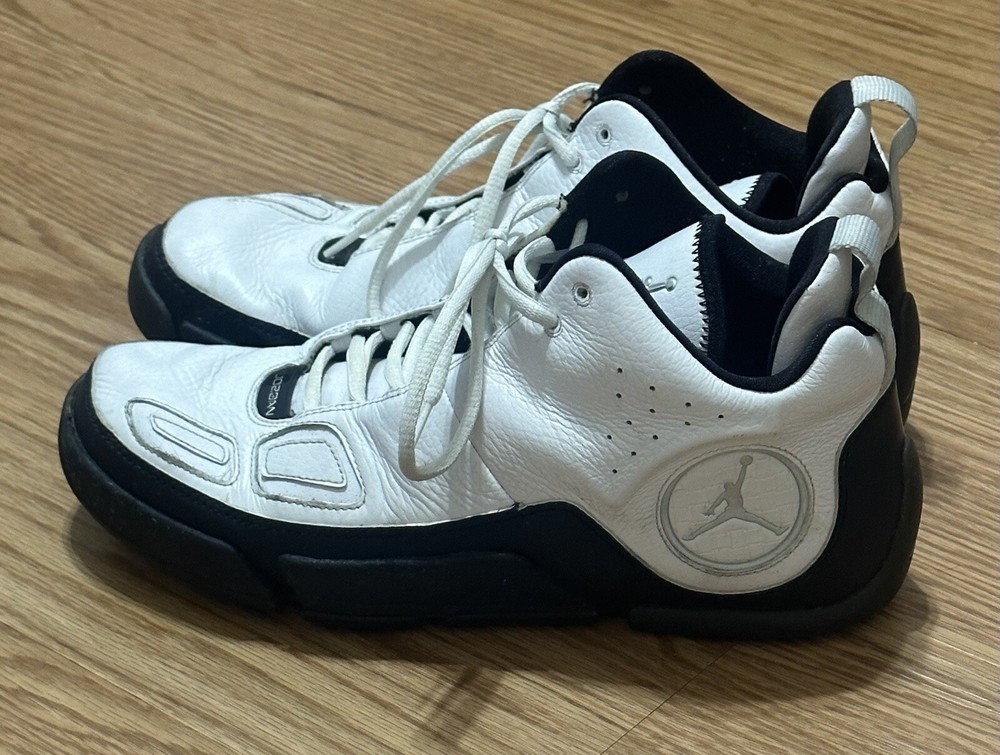 Air Jordan Enhancer Sneakers 31784-101 Men’s 9.5 White Black Colorblock Active