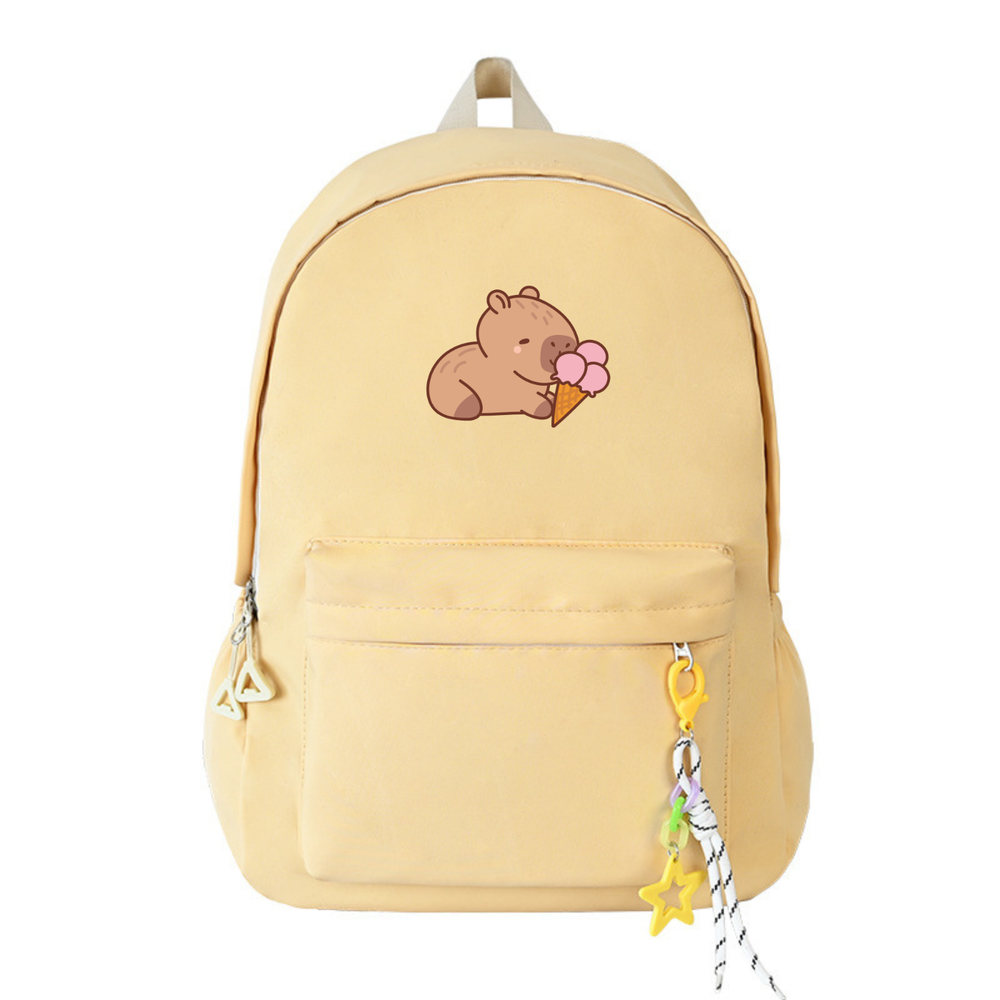 Back to School Capybara Kids Backpack Book Bag Custom Cute Backpack for Children-image