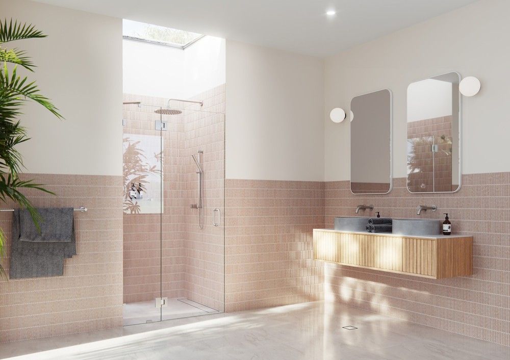 Glass Warehouse GW-GH-44.5 Halo 78-Inch Hinged Frameless Shower Door in Nickel Finish