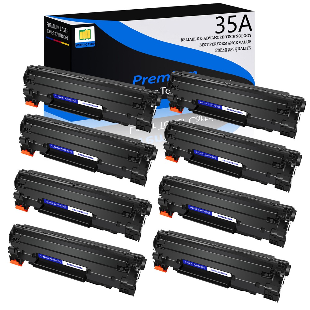 8PK CB435A Toner Cartridge for HP 35A LaserJet P1002 P1003 P1006 P1009 Printers