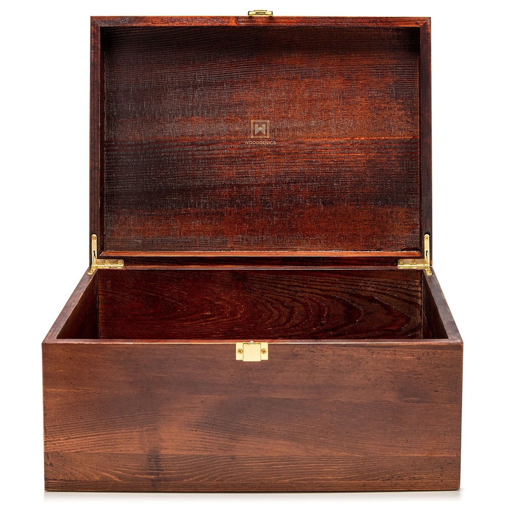 Wooden Keepsake Memory Box with Lid for Gifts and Decor