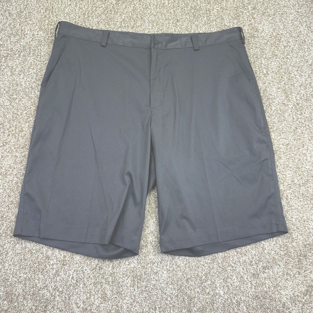 Nike Golf Dri Fit Shorts Mens Size 38 (Waist 39) Gray Flat Front Swoosh 330239