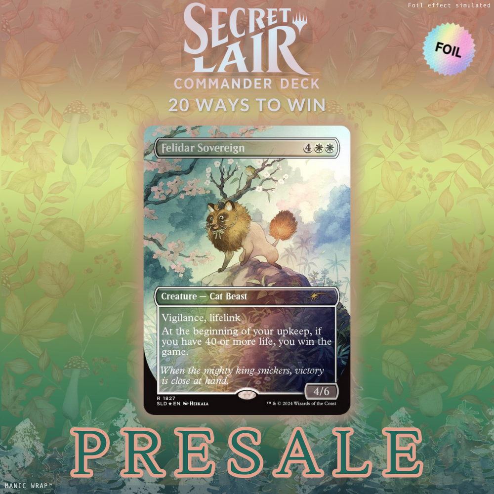 PRESALE Felidar Sovereign #1827🌈FOIL - MTG SECRET LAIR Commander 20 Ways to Win