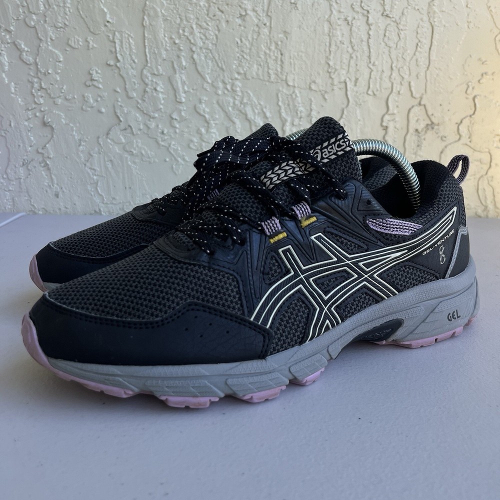 Asics Womens Black Gel-Venture 8 Wide Trail Running 1012A706-002 Shoes Size 9