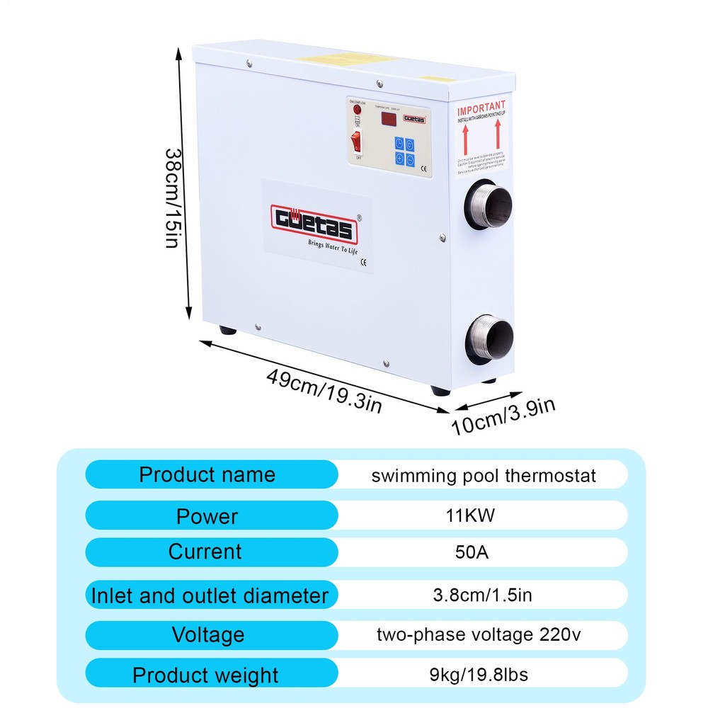 18KW 220V Electric Pool Heater for Hot Tubs & Spas