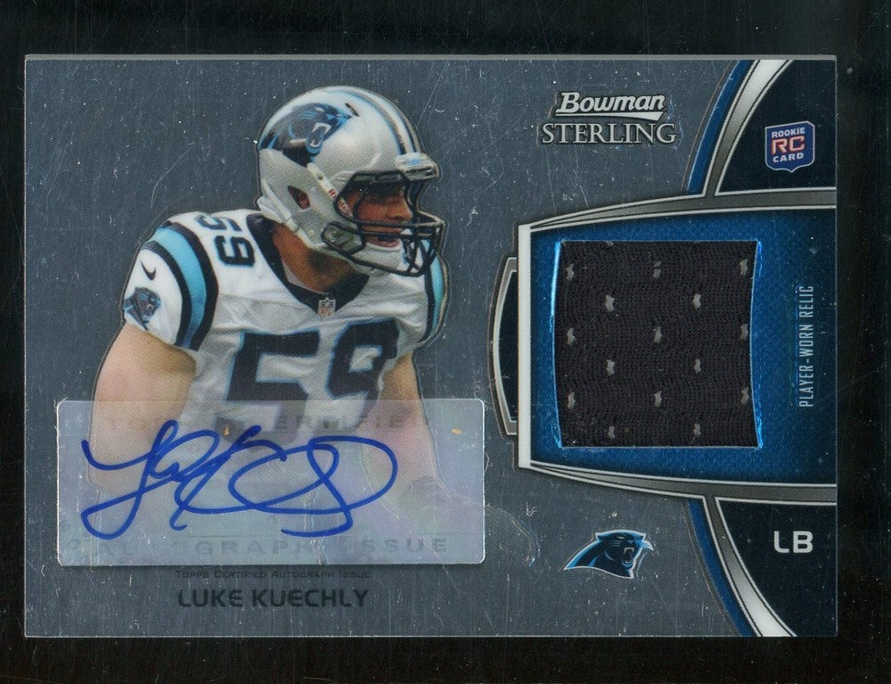 2012 Bowman Sterling Luke Kuechly Panthers RC Rookie Jersey AUTO