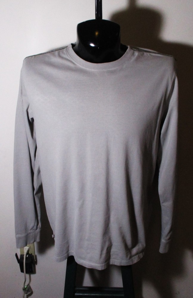 Men's TOAD & CO. Gray Long Sleeve Organic Cotton T-Shirt Size L
