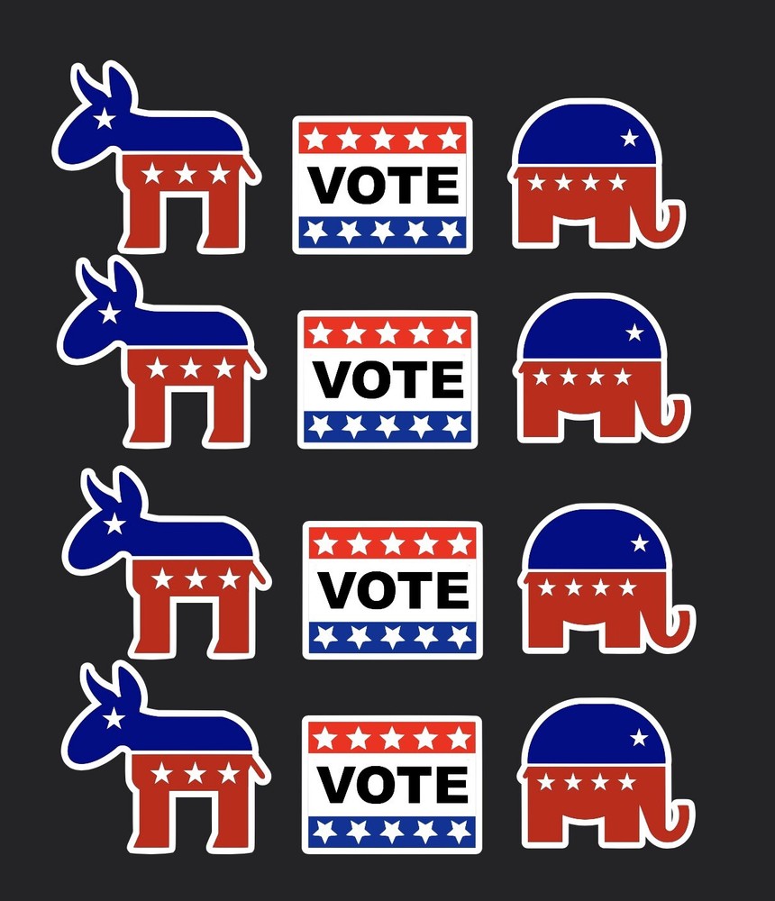 Presidential Campaign Vote For President Cupcake Toppers Lot Of 12