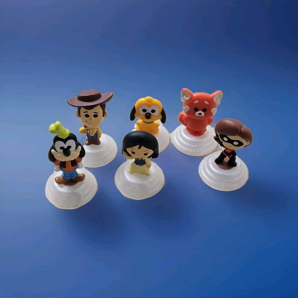 2023 Disney 100 Years Mcdonald’s Happy Meal Toy Lot Of 6 Woody Mulan  Goofy Fox