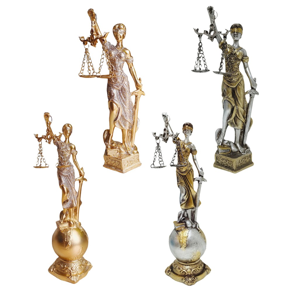 1Pc Justice Fairness Goddess Statue Resin Blind Law Lady Sculpture
