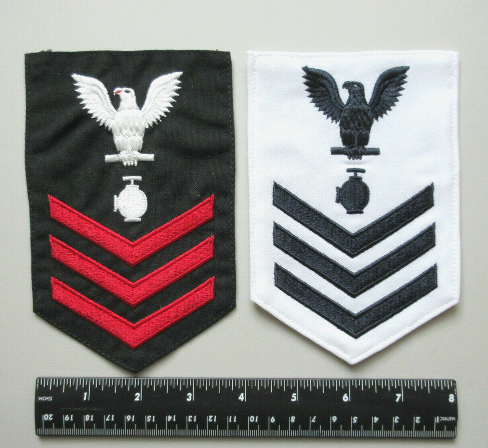 U.S. Navy 1st Class Petty Officer Utilitiesman Rank Military Patch