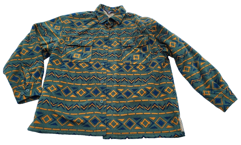 Guide Gear Sweater Men's Size Large Button Down Lined Fair Isle Pockets Outdoor