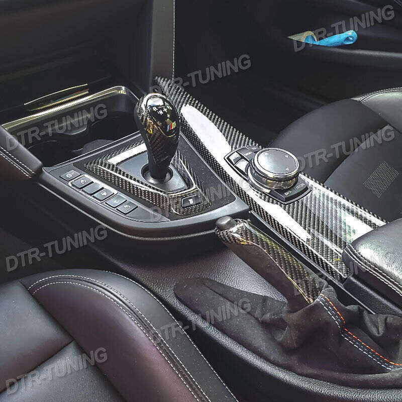 Carbon Fiber MP Interior Gear Console Trims For BMW M3 F80 M4 F82 F83 2014-2019