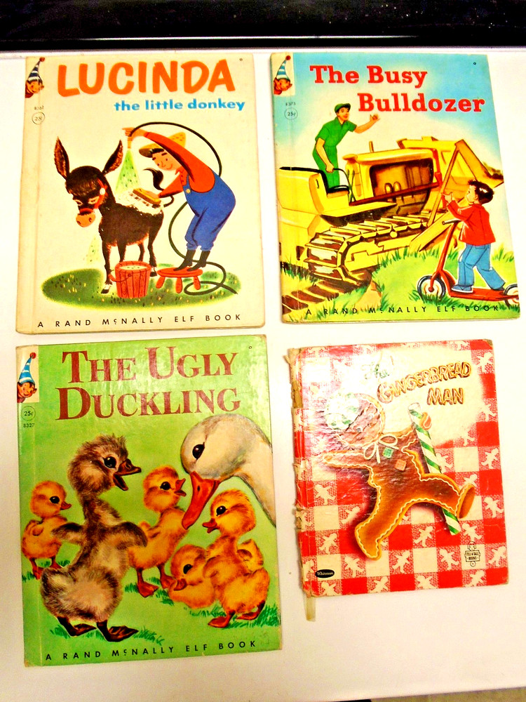 (3) Rand McNally Elf Books 1959 Children's books-The Ugly Duckling,LUCINDA,lot