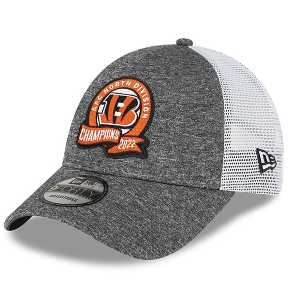 New Era 9FORTY NFL Cincinnati Bengals Mens Snapback Trucker Hat Cap Gray White