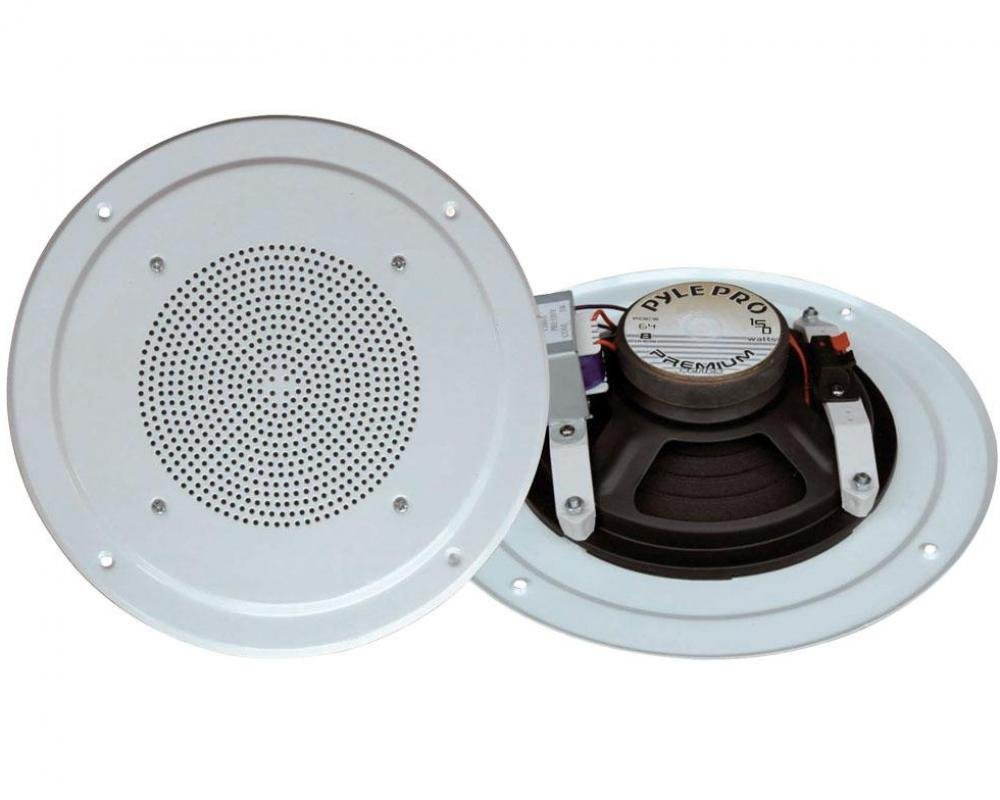Pyle Ceiling Wall Mount Speaker - 6.5” Full Range Woofer Speaker System 100...