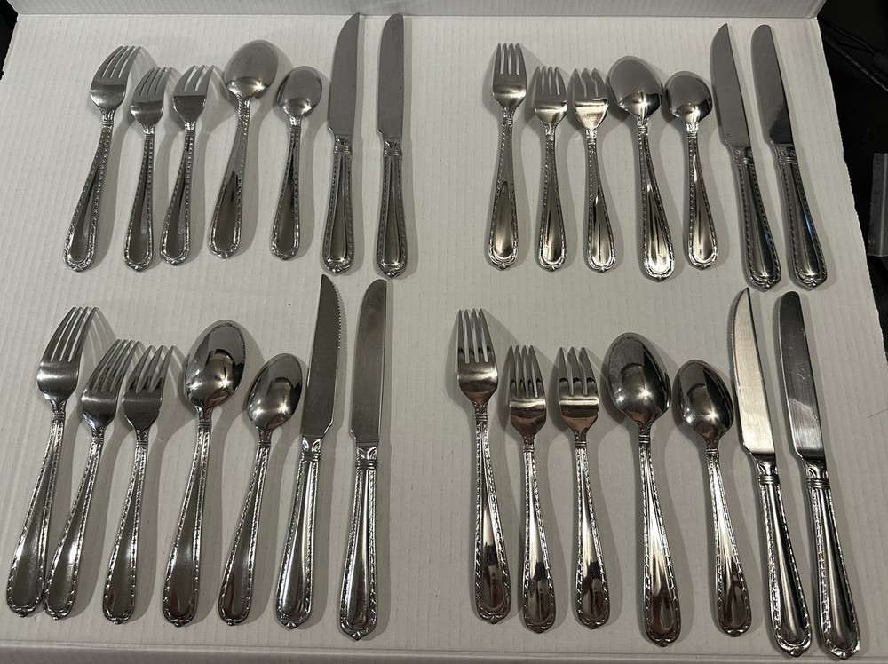 Hampton Silversmiths Nobility 18/10  28 Piece Service for 4  Stainless Flatware