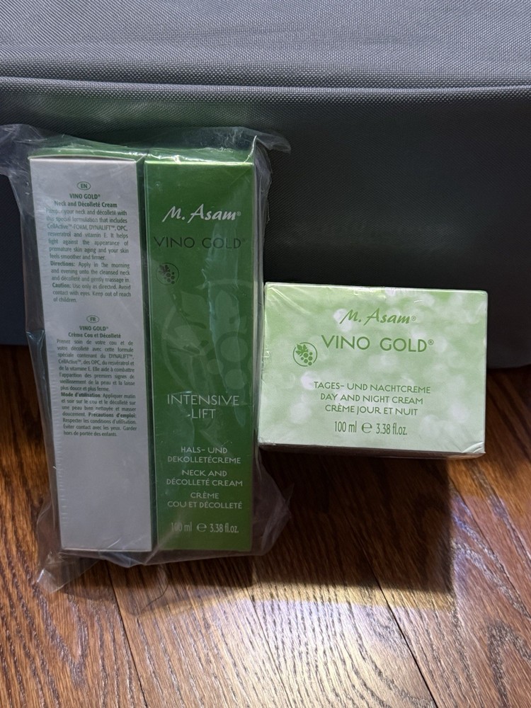 M Asam Vino Gold Set with Day Night Cream and Neck Lift Creme