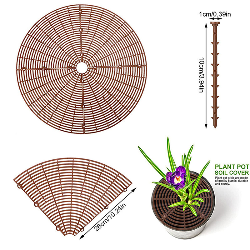 Flower Pot Grid Cover Garden Soil Guard Plant Protection Dog Cat Digging Stopper